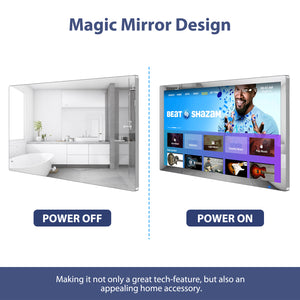 
                  
                    【2024 Model】Haocrown 32 Inch Smart Bathroom TV 4K Ultra HD Android TV IP66 Waterproof Smart Mirror TV（Silver Frame）
                  
                