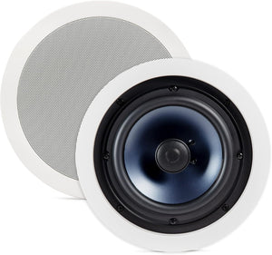 
                  
                    Haocrown 2-Way Premium in-Ceiling 8" Round Speakers, Set of 2 Perfect for Bath, Kitchen
                  
                