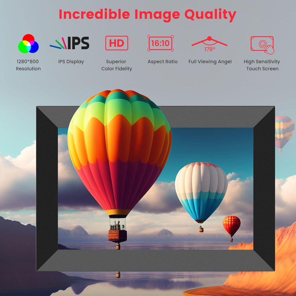 
                  
                    Haocrown 10.1 Inch WiFi Digital Picture Frame, Smart Cloud Electronic Photo Frame , 32GB Memory
                  
                