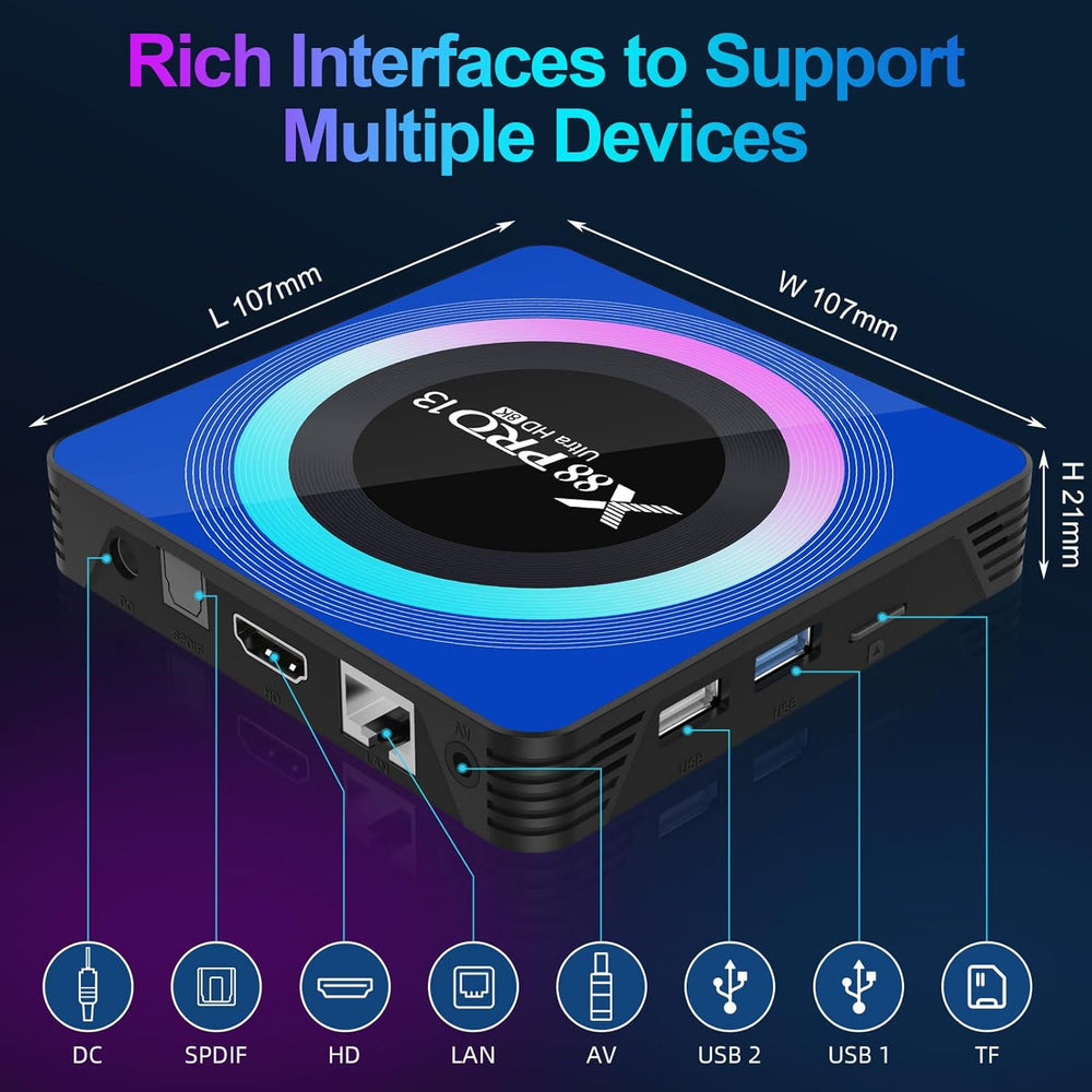 
                  
                    Android TV Box 2025, X88 PRO Android 13.0 TV Box
                  
                