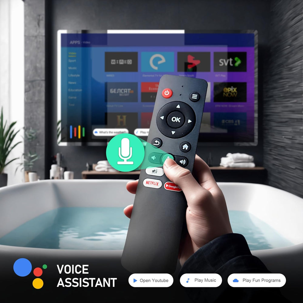 
                  
                    【2025 Model】Haocrown 32 Inch Smart Bathroom TV 4K Ultra HD Android TV IP66 Waterproof Smart Mirror TV
                  
                
