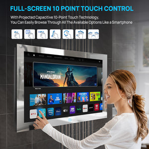 
                  
                    Haocrown 19" Touchscreen Smart Waterproof Mirror TV (Touchscreen, Mirror) - 2023Model-HG190BM-MT/TOUCH019MI
                  
                