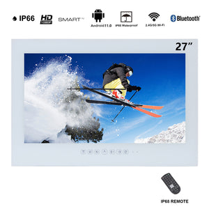 
                  
                    【2023 Latest Model】Haocrown 27" Smart Waterproof Bathroom TV (Remote Control, Wihte) - HG270BM-W
                  
                