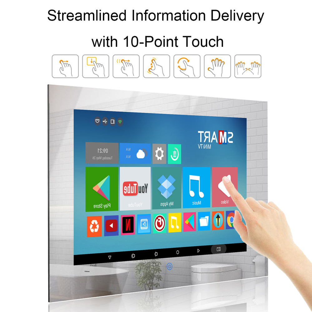 
                  
                    【US ONLY】Haocrown 21.5 inch Touch Screen Smart Mirror Waterproof TV for Bathroom with Android 11.0 System Built-in TV Tuner ,Wi-Fi,Bluetooth-2022 Model-HG220BM(Nearly new)
                  
                