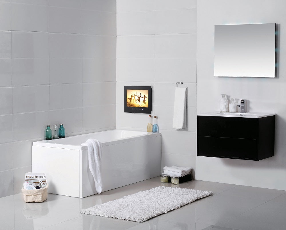 
                  
                    【2023 Latest Model】Haocrown 27" Smart Waterproof Bathroom TV (Remote Control, Black) - HG270BM-B
                  
                