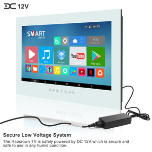 
                  
                    【2023 Latest Model】Haocrown 21.5" Smart Waterproof Bathroom TV (Touch Screen, Wihte) - HG220BM-WT
                  
                
