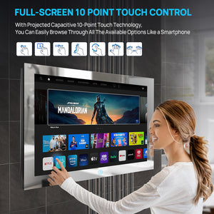 
                  
                    【2023 Latest Model】Haocrown 21.5" TouchScreen Smart Waterproof Mirror TV  for Bathroom (Touchscreen, Mirror) - HG220BM-MT
                  
                