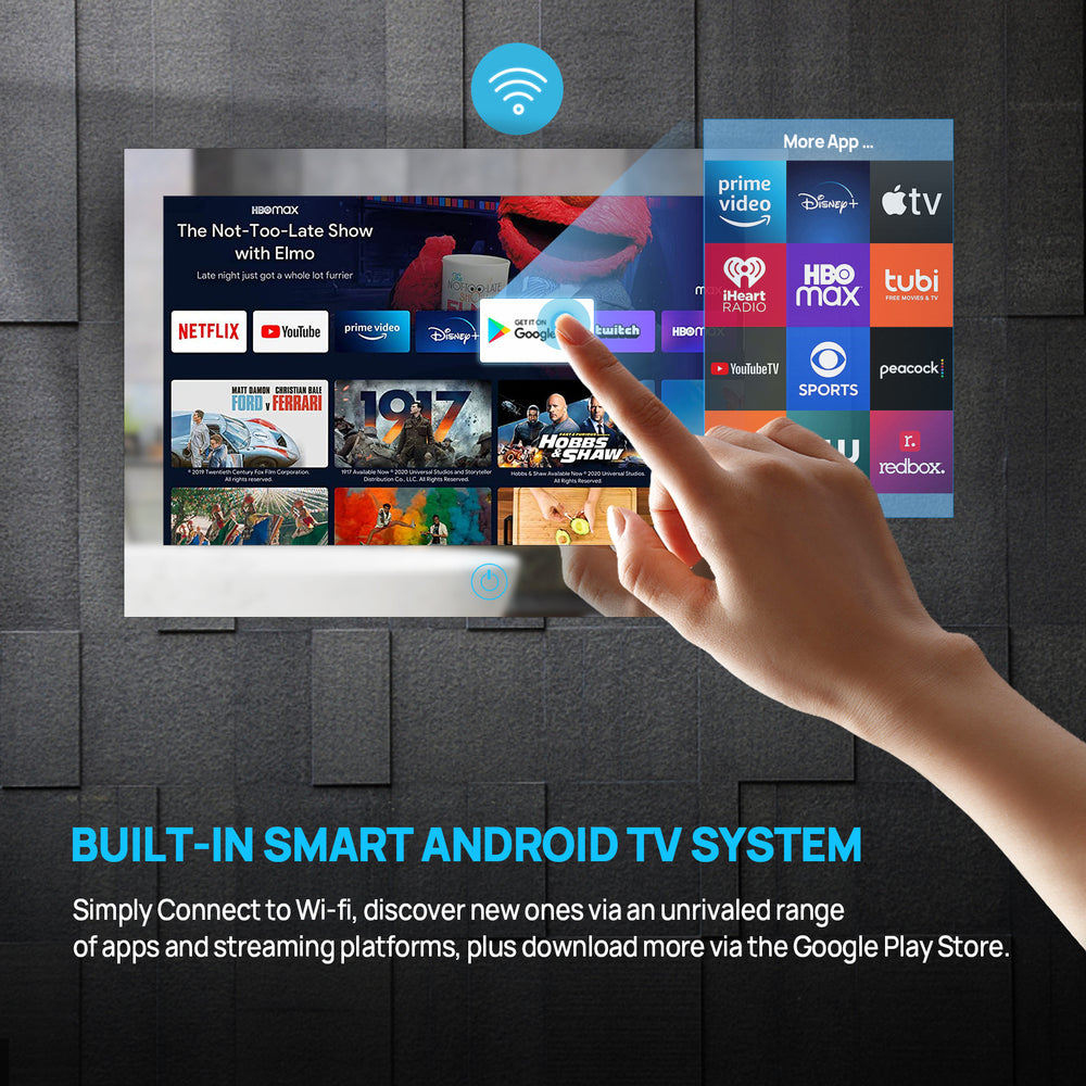 
                  
                    【2023 Latest Model】Haocrown 21.5" TouchScreen Smart Waterproof Mirror TV  for Bathroom (Touchscreen, Mirror) - HG220BM-MT
                  
                